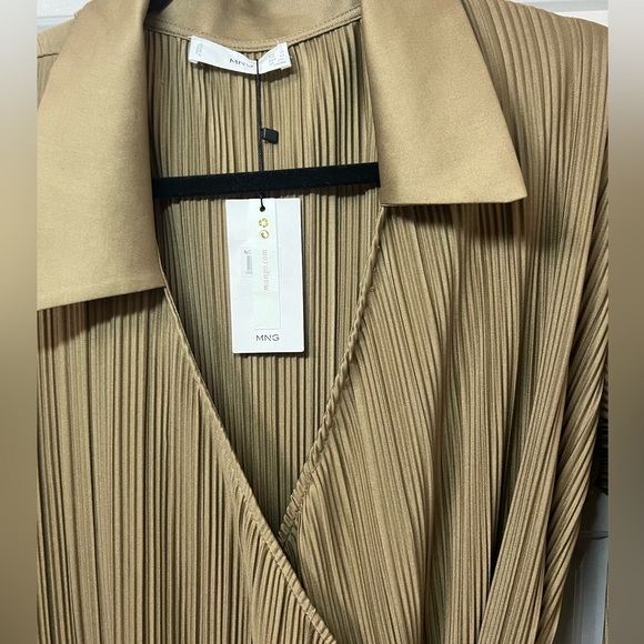 NWT Mango Pleated Wrap Dress - Picture 4 of 13